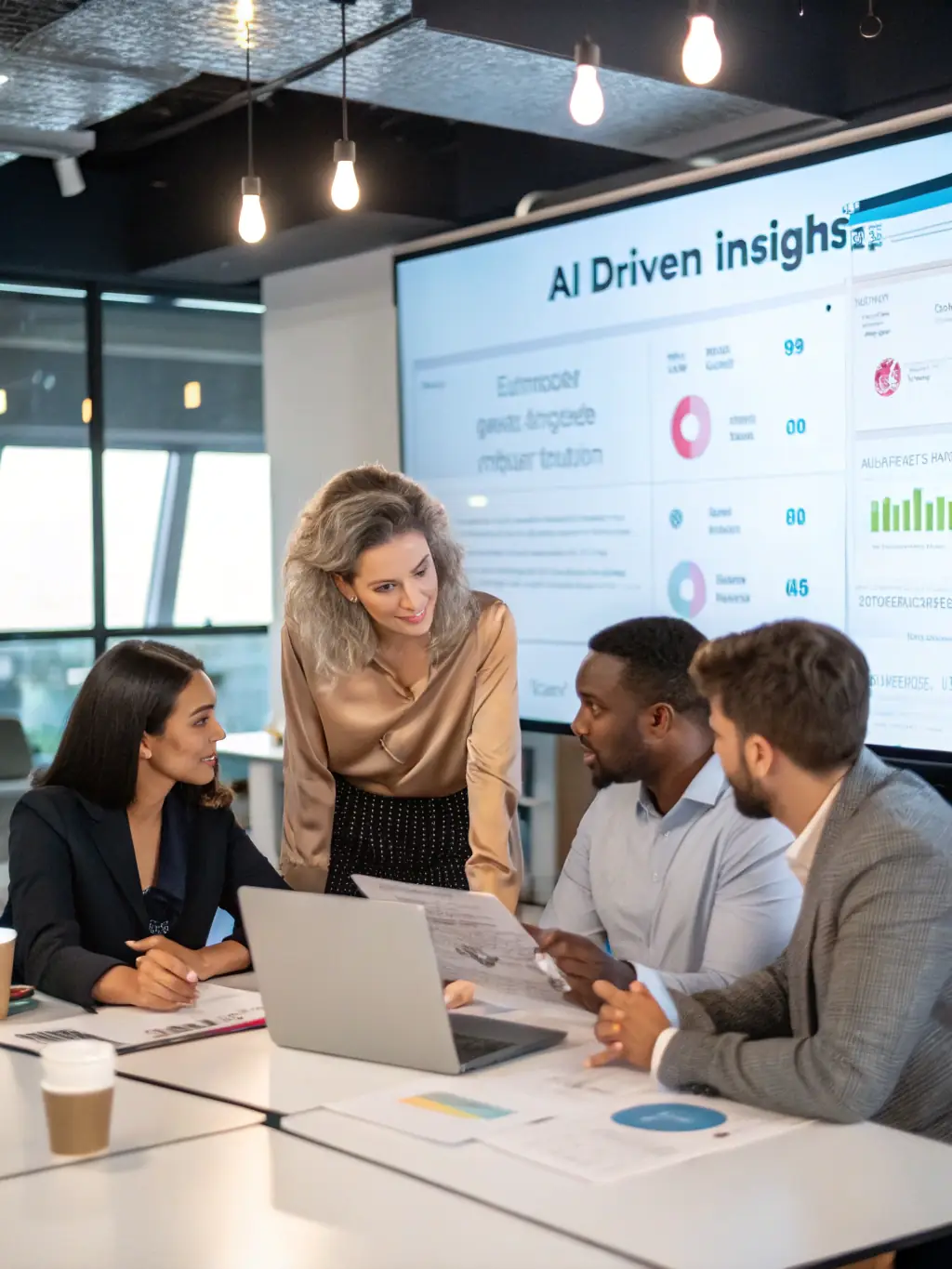 Attendees collaborating during a workshop session on AI-driven marketing strategies at the AI LAX Summit.